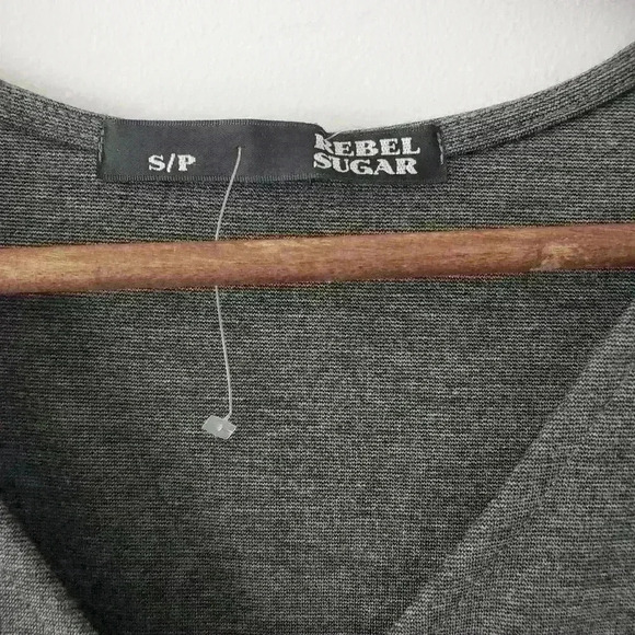 Rebel sugar grey  faux wrap dress size small - Picture 5 of 9